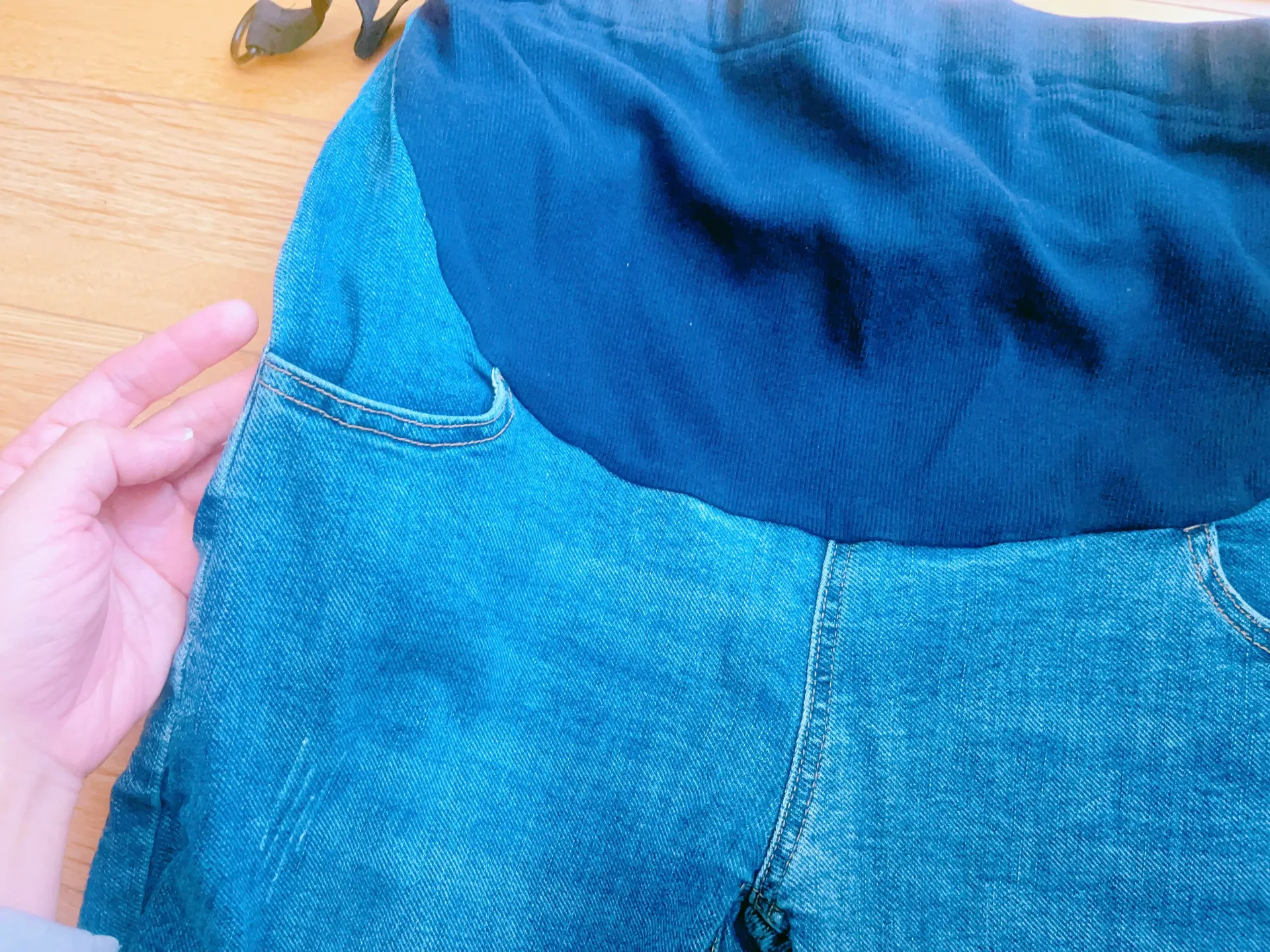 Women's pants for pregnant women Blue Size 1X - Image 6