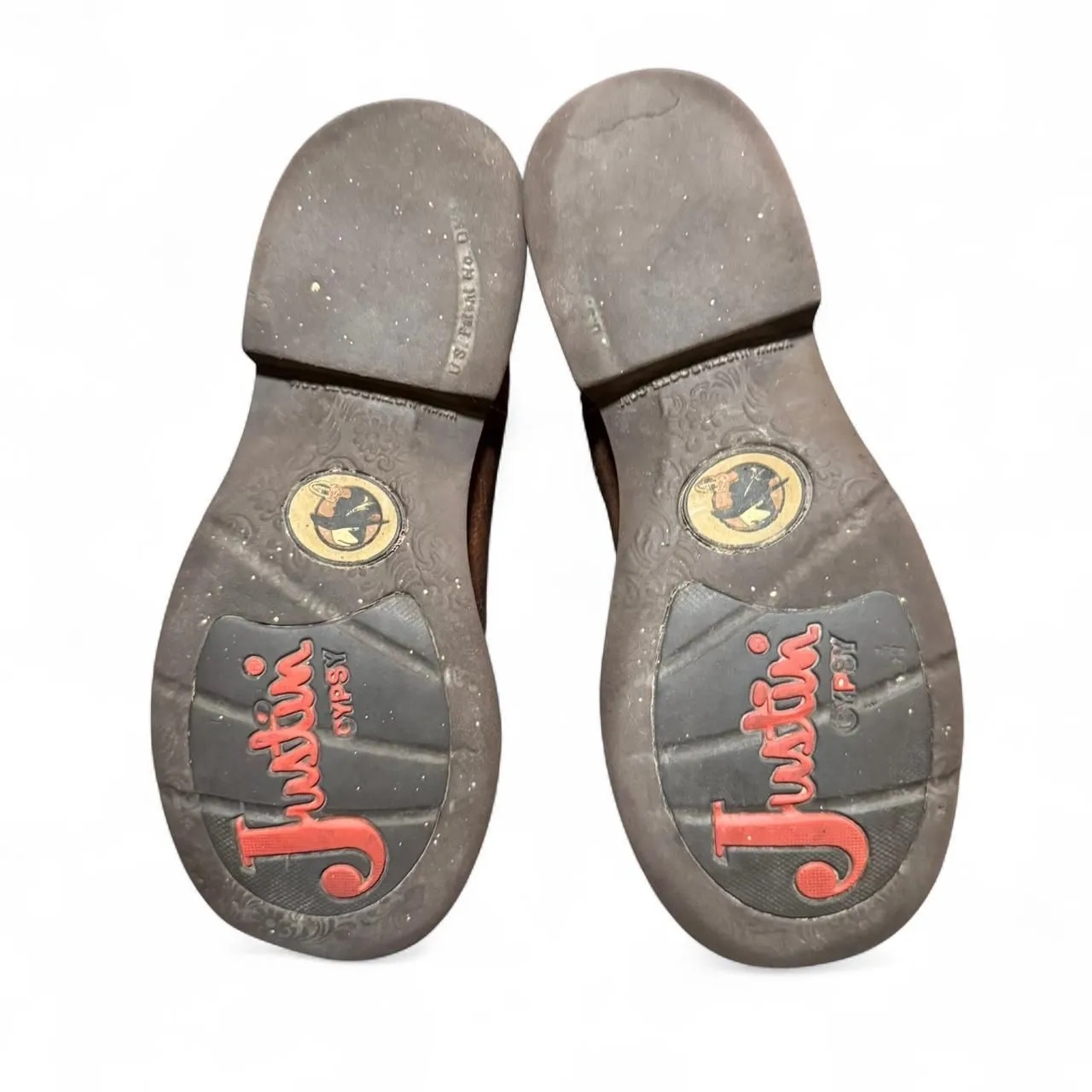 Justin Women’s Western Cowboy Boots Size 6.5 B Brown Leather Embroidered L9606 - Image 7