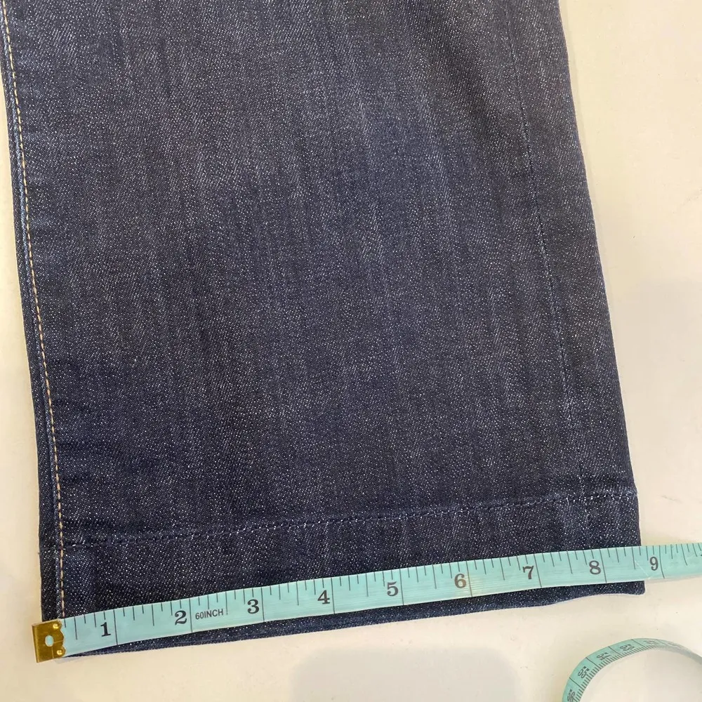 7FAMK Crop Dojo Capri Denim Jeans Cotton Dark Blue EUC Sz 29 - Image 13