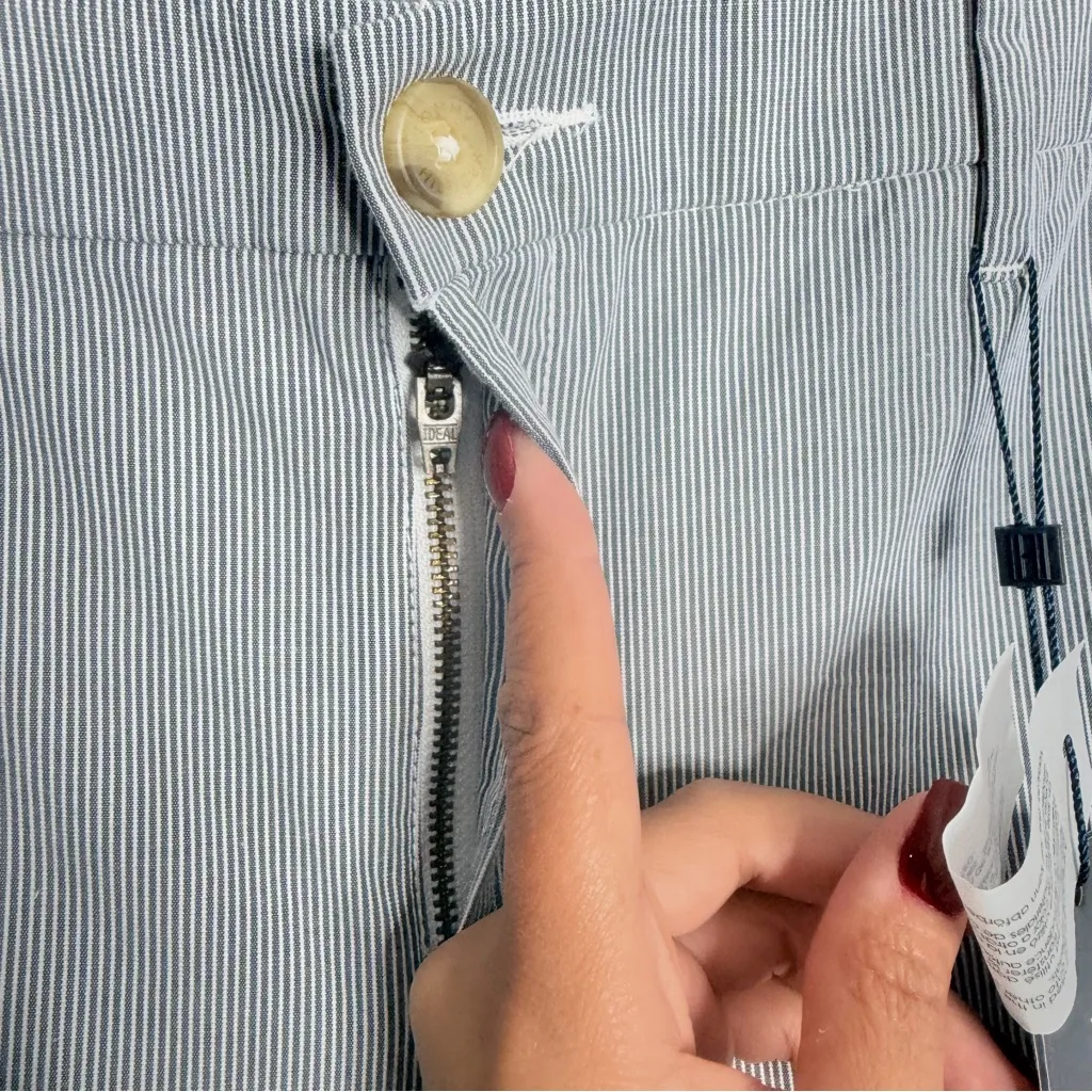 NWT Tommy Hilfiger Women's Blue White Hampton Pinstripe Chino Pant Slim‎ 18W - Image 11