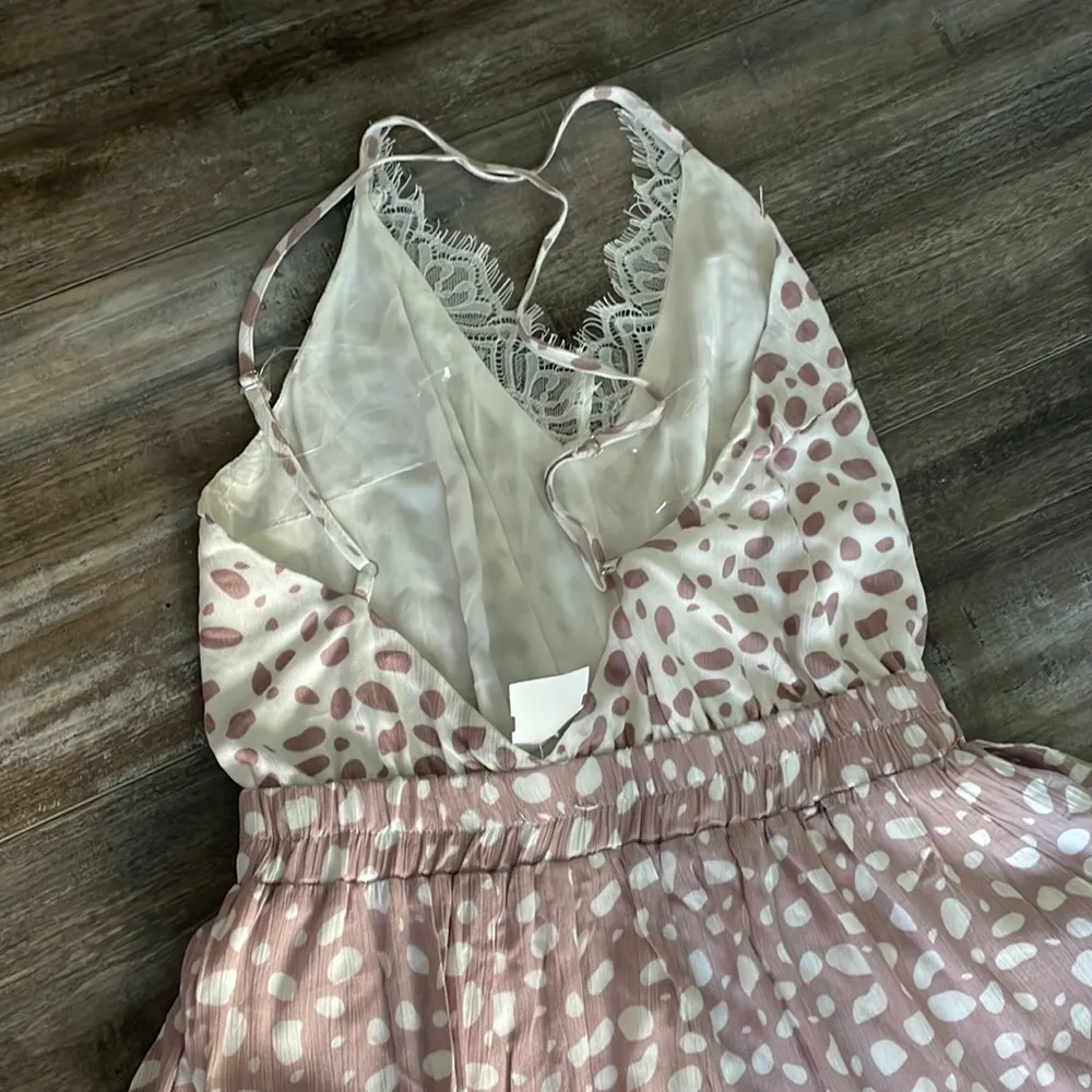 Main Strip  polka dot romper small NEW - Image 5