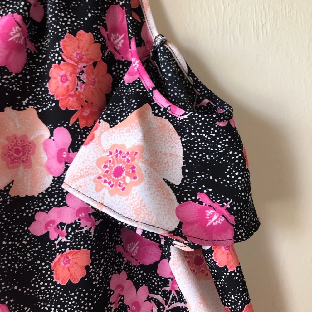 CHARTER CLUB Womens Cold Shoulder Loose Tunic Style Blouse Size Medium - Image 3