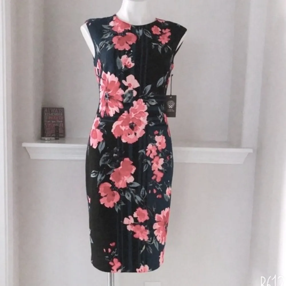 Vince Camuto Floral Sheath Placement Dress, Midi Size 6 New with Tag - Image 2