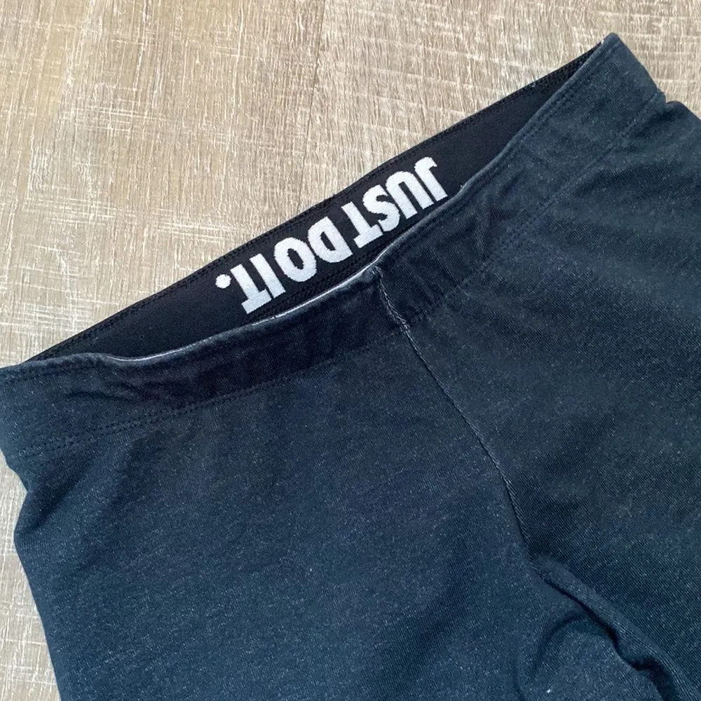 Y2K Vintage NIKE Logo Leggings Dark Gray Women's Small Active Retro Streetwear - Image 5