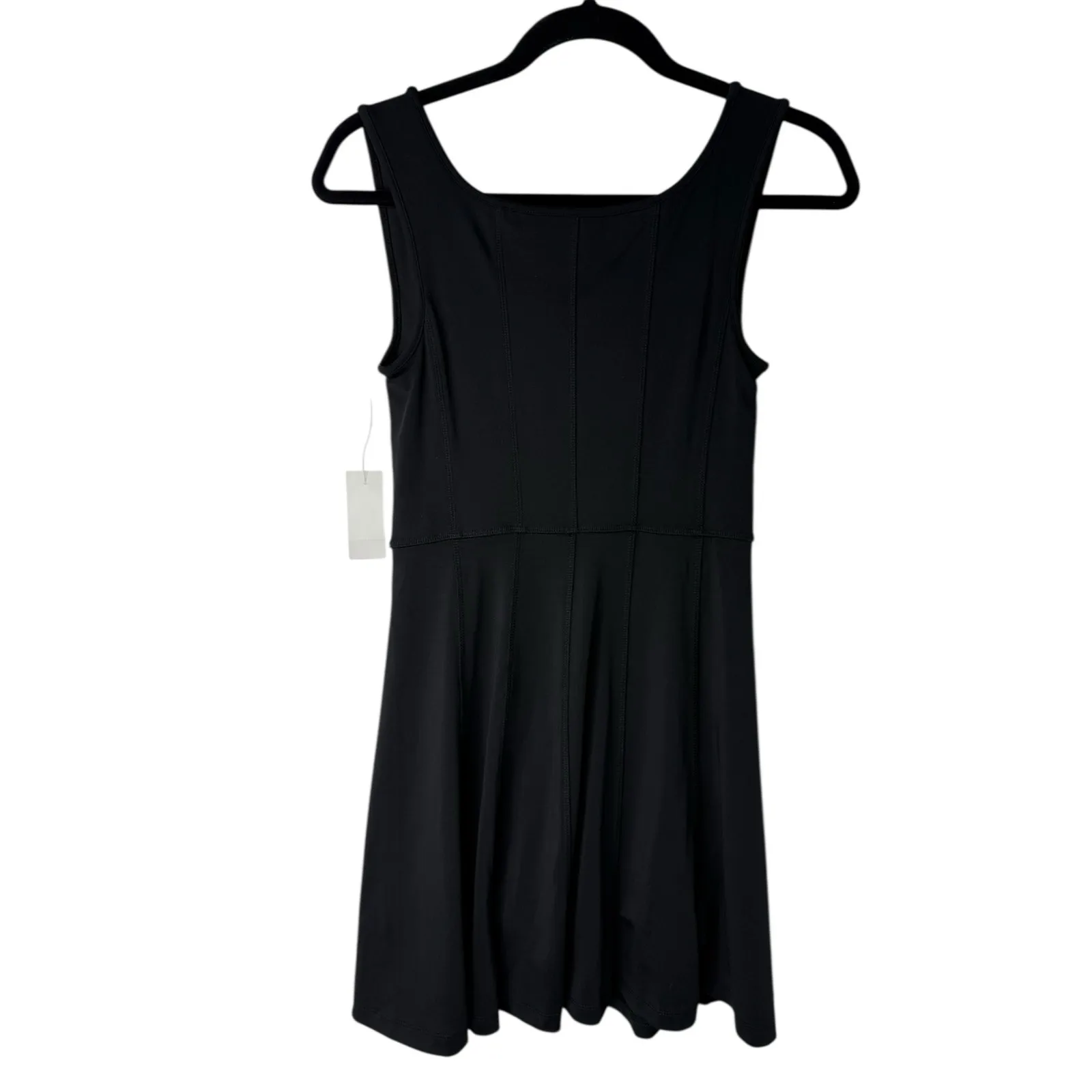 NEW Lou & Grey Black Fit & Flare Tank Mini Dress S Athleisure Minimalist Sporty - Image 4