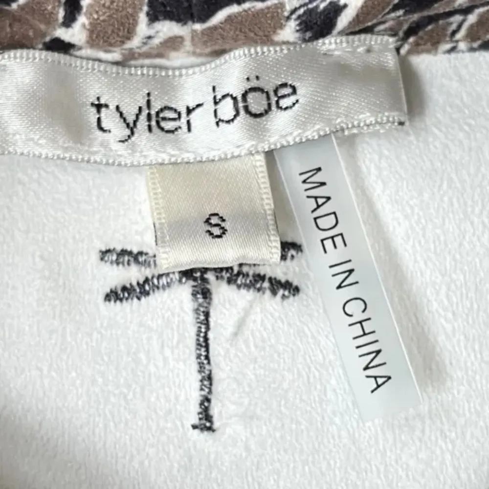 Tyler Boe Kim Faux Suede Dress Multi Animal Print Midi Pockets Casual, Size‎ S Brown - Image 7