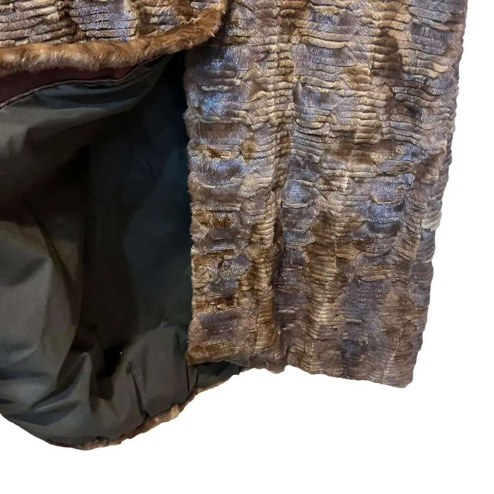 Vintage Filimegas Brown Mink Long Fur Winter Coat Size Medium - Image 8
