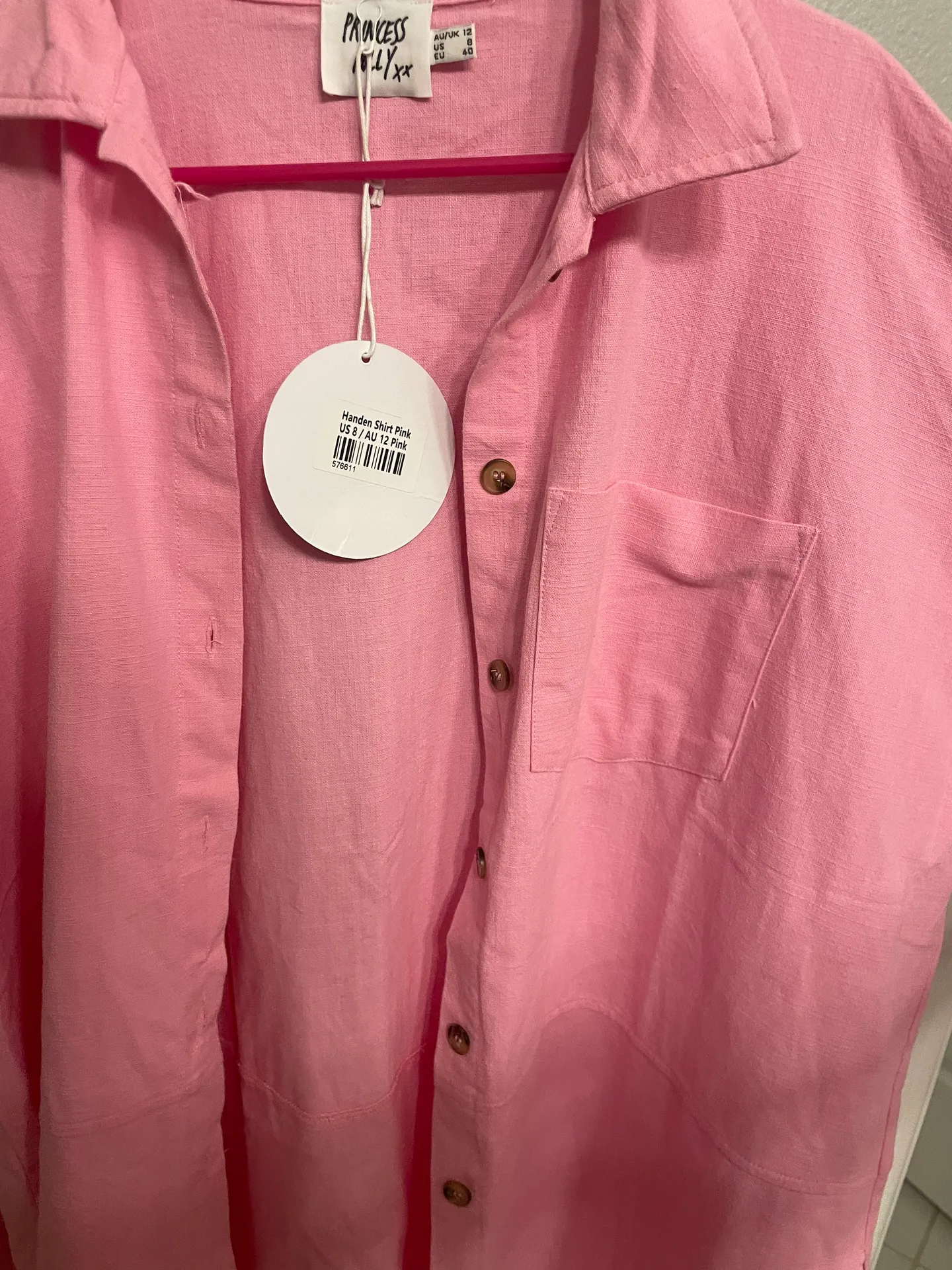 Princess Polly pink button up - Image 3