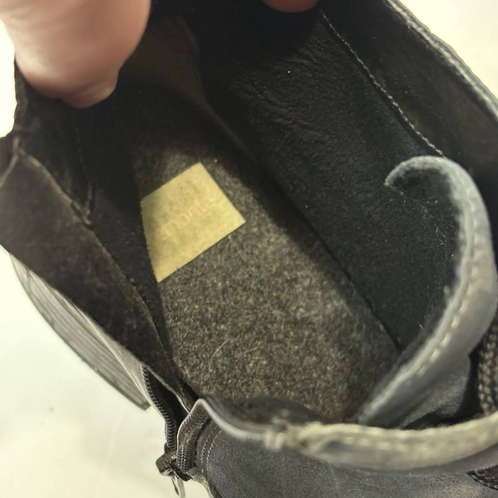 Remonte Boots Womens 40/9 Casual Lace Up Side Zip Cap Toe Bootie Gray Leather Blue - Image 8