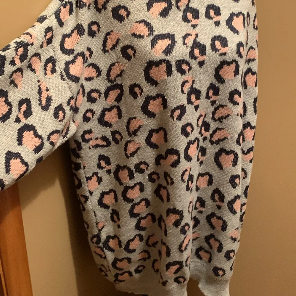 Hayden open front cheetah print cardigan duster 2XL/3XL gray/pink/black - Image 10