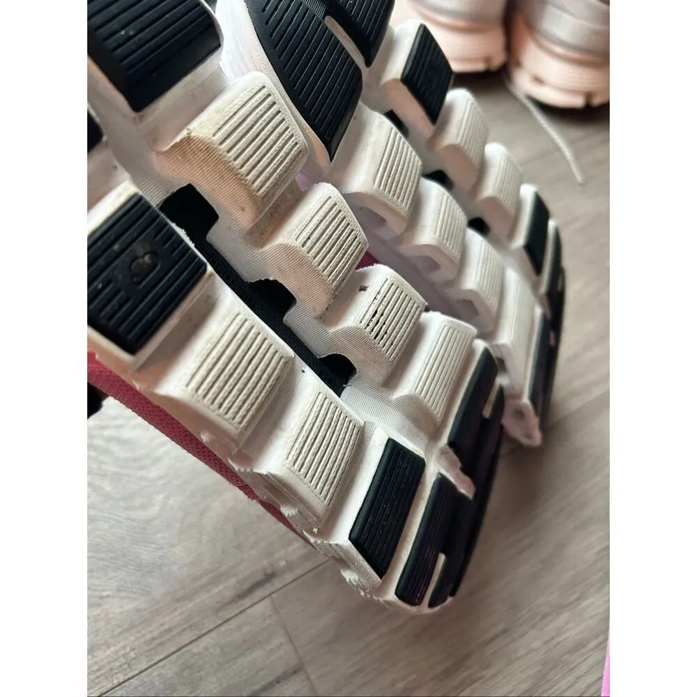 On CLOUD 6 Women's RUNNING Shoes RASPBERRY WHITE US Size 9.5 pink - Image 6