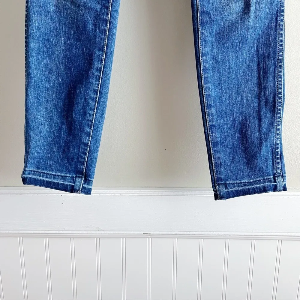 Madewell • 10" High-Rise Skinny Jeans Drop-Hem Edition Button Fly in Blue, Sz 24 - Image 9