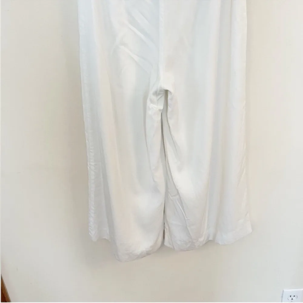 Gianni Bini Ivory White Luna Wide Leg Botton Fly Pants Size 2 Cropped High Rise - Image 6