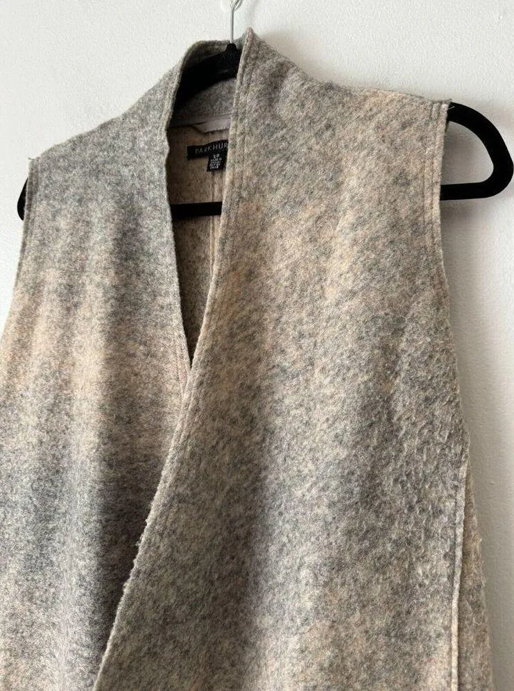 Parkhurst Tracy Open Front Angora Wool Lagenlook Vest Women’s Size Small - Image 4