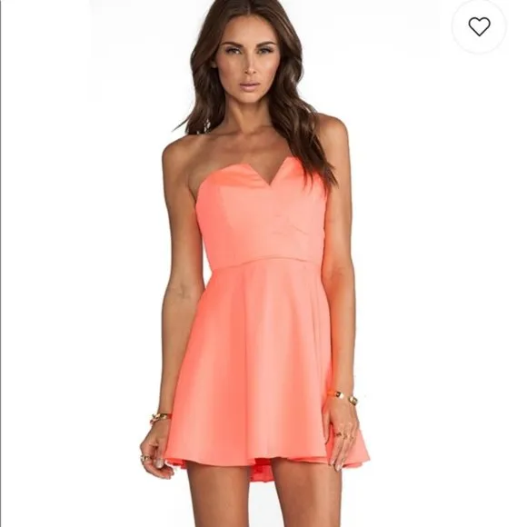 NEW REVOLVE Naven Bombshell Coral Circle Mini Dress 6 - Image 4
