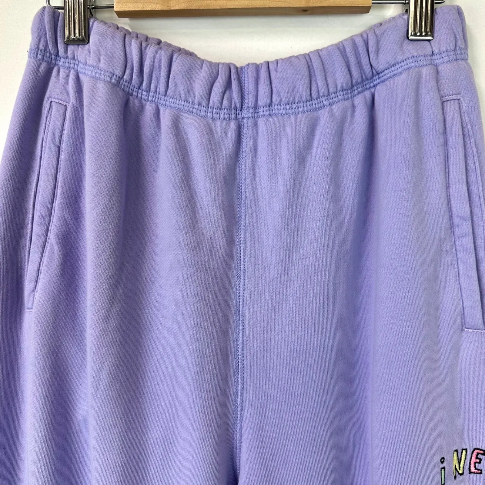 TEDDY FRESH Purple Bear Embroidered Jogger Sweatpants Women's M H3H3 Cotton - Image 6