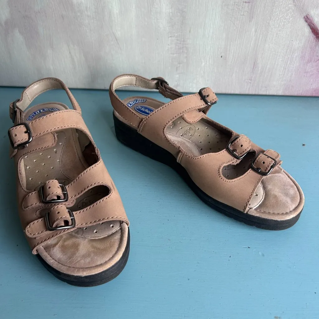 Dr. Scholl's Dadeland Women's Double Air Pillo Sandals Size 7 Comfort Walking Tan - Image 2
