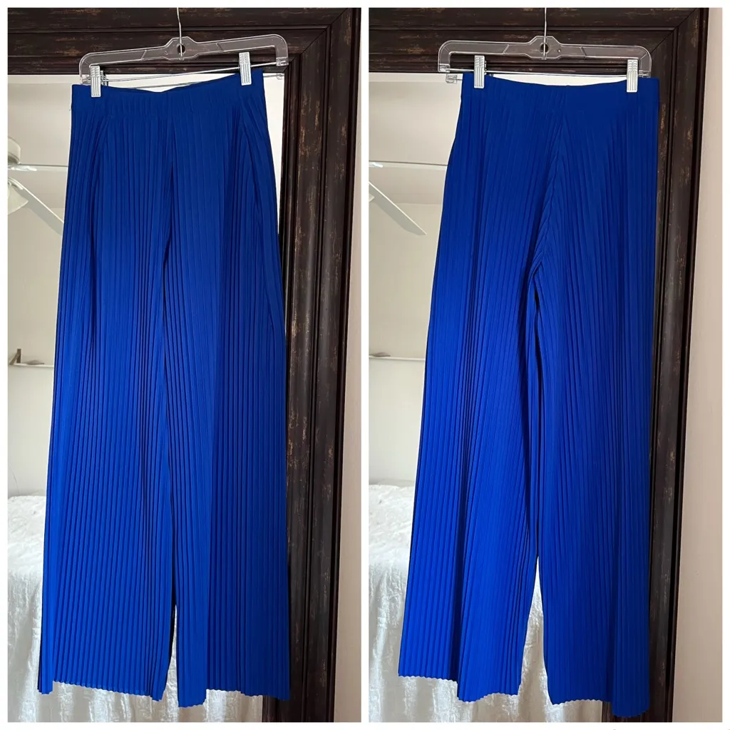 COS Pleated Elasticated Blue Pants XS - Image 2