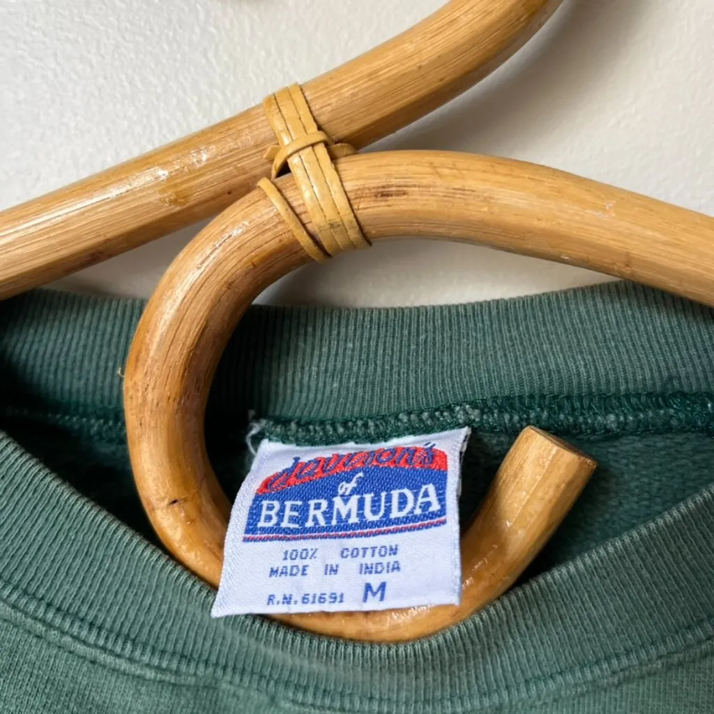 Vintage Bermuda Green Crewneck Women's Medium - Image 4