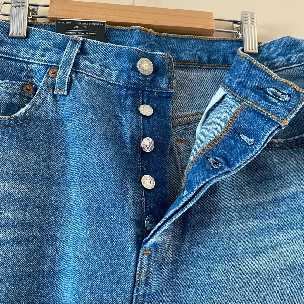 Levi’s 501 Original High Rise Straight Leg Distressed Jeans - Image 2