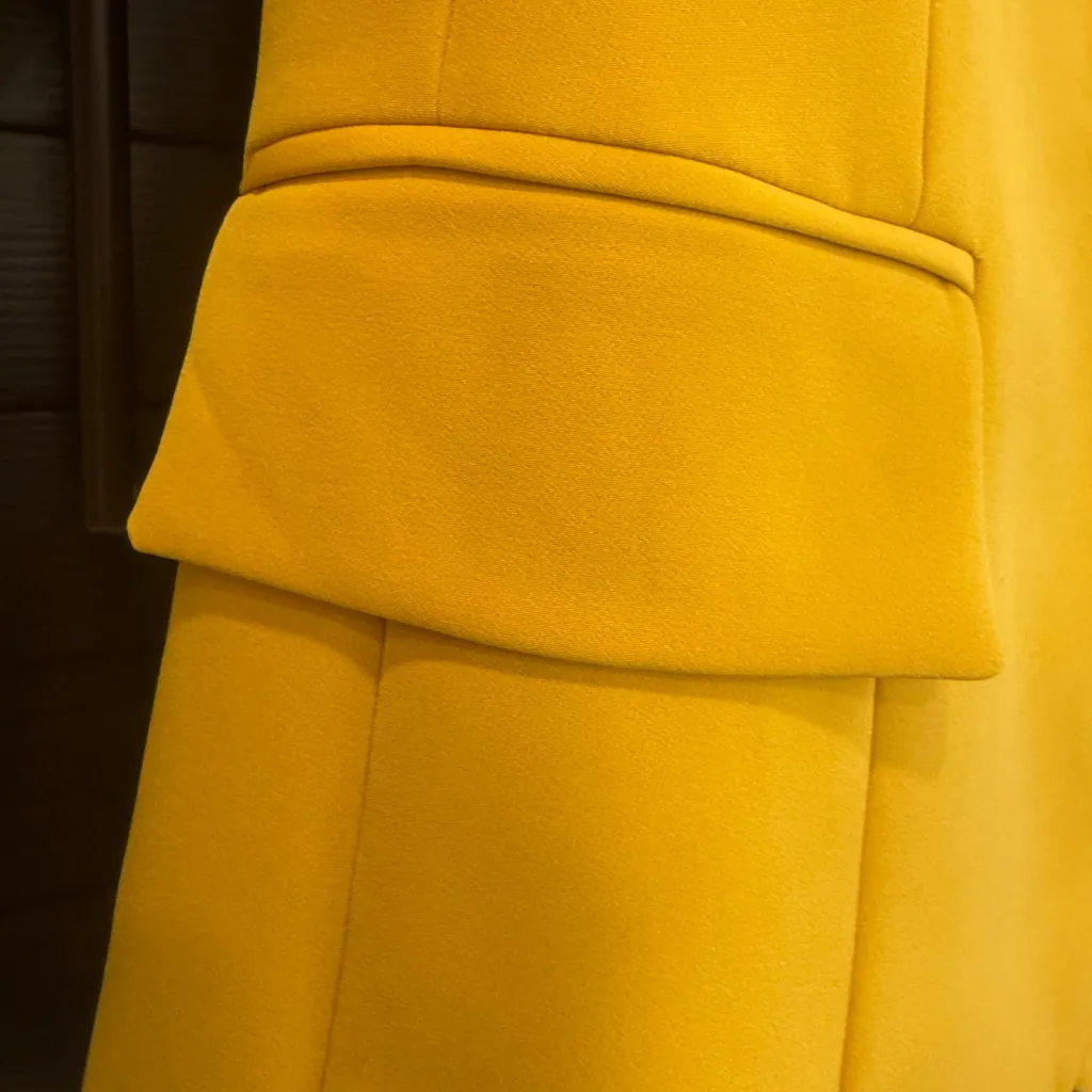 Worthington Women's Vibrant Yellow Blazer‎ Size 14 - Image 5