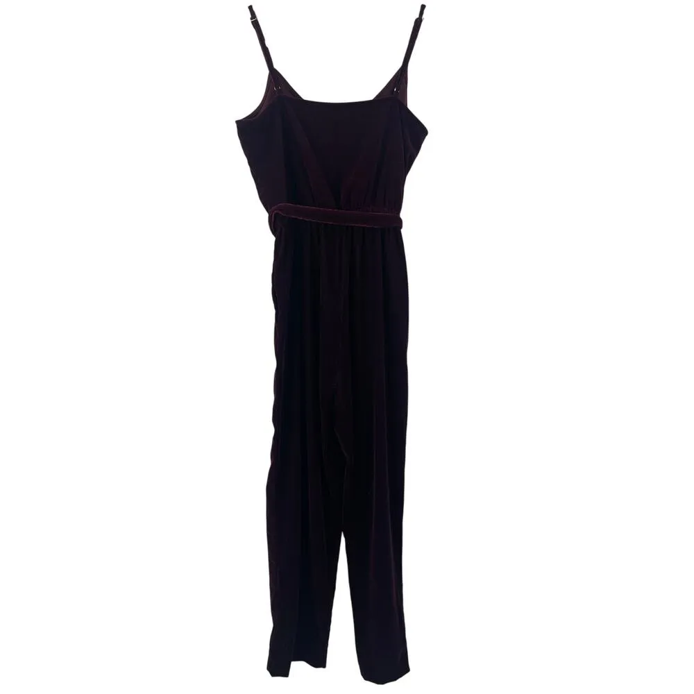 GAP Jumpsuit Size 6 Velvet Purple Eggplant NWT Cami Wrap Front Holiday Cocktail - Image 3