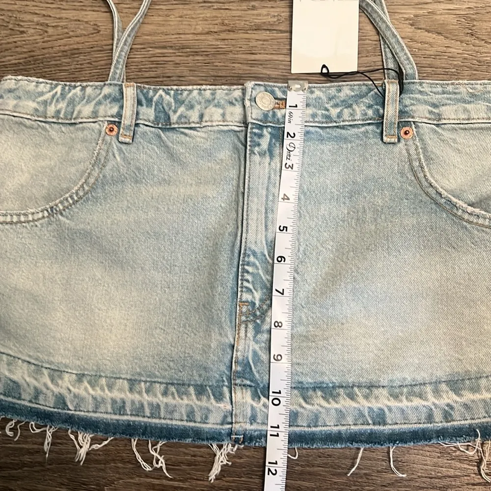 ZARA Crop Denim Jean Spaghetti Strap Top - NWT - Image 7