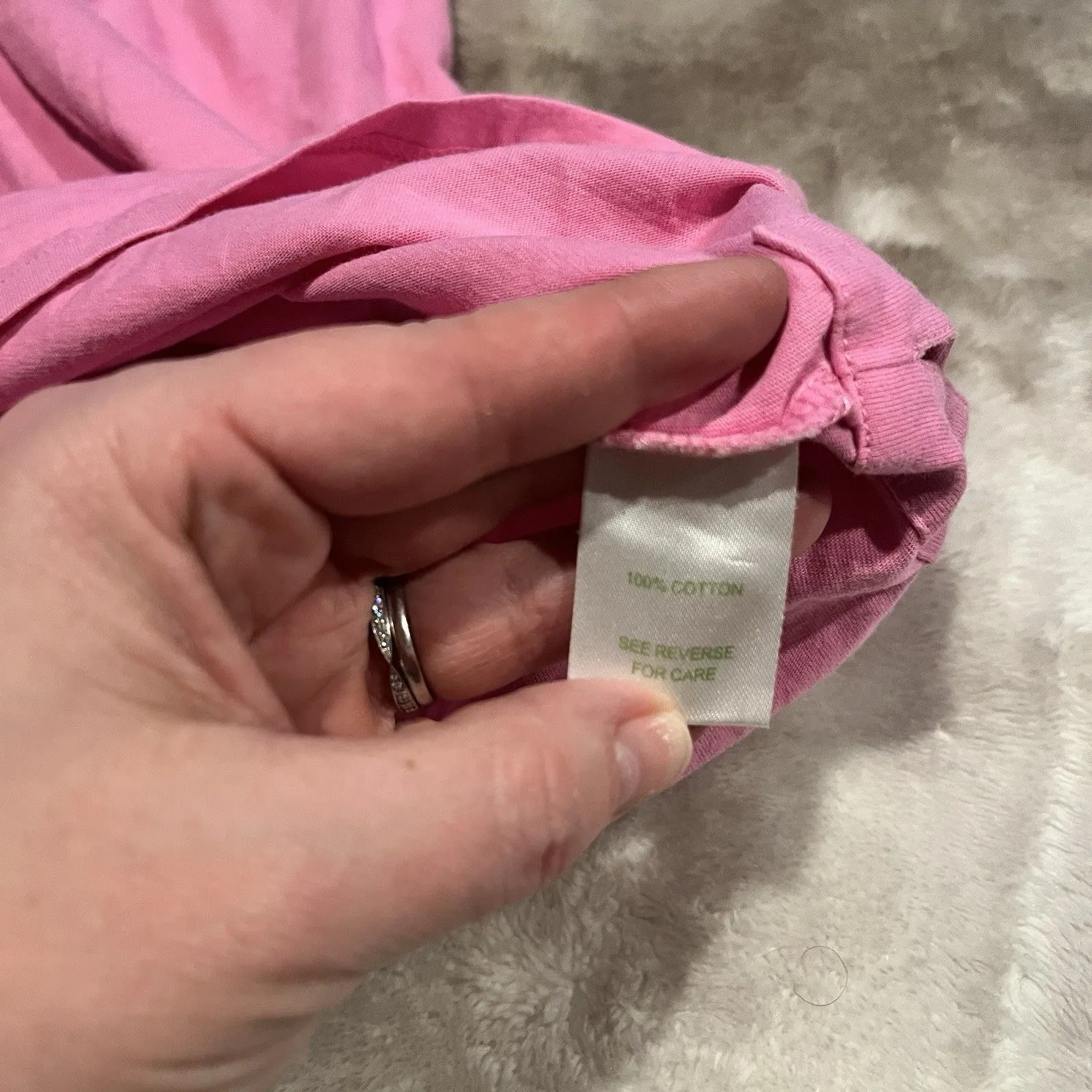 Lilly Pulitzer Cotton Sleeveless Tunic Tank Top Women Pink White Preppy Small - Image 4