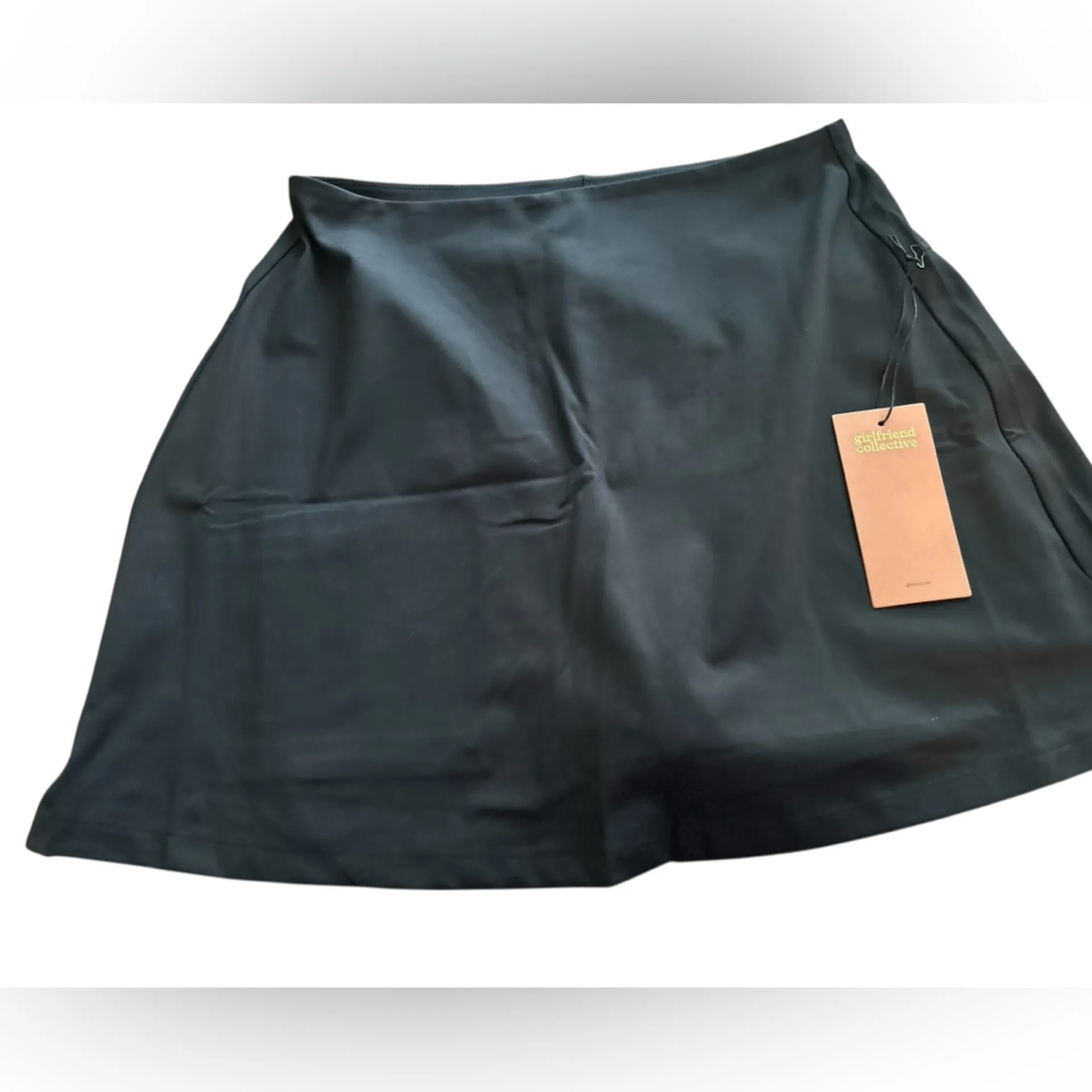 Girlfriend collective Women's‎ Black A-Line spandex Skirt Size xl Casualll - Image 5
