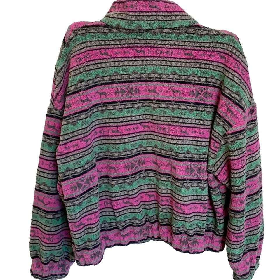 Cider Fleece Stand Collar Aztec Print Jacket NWT -‎ L - Image 9