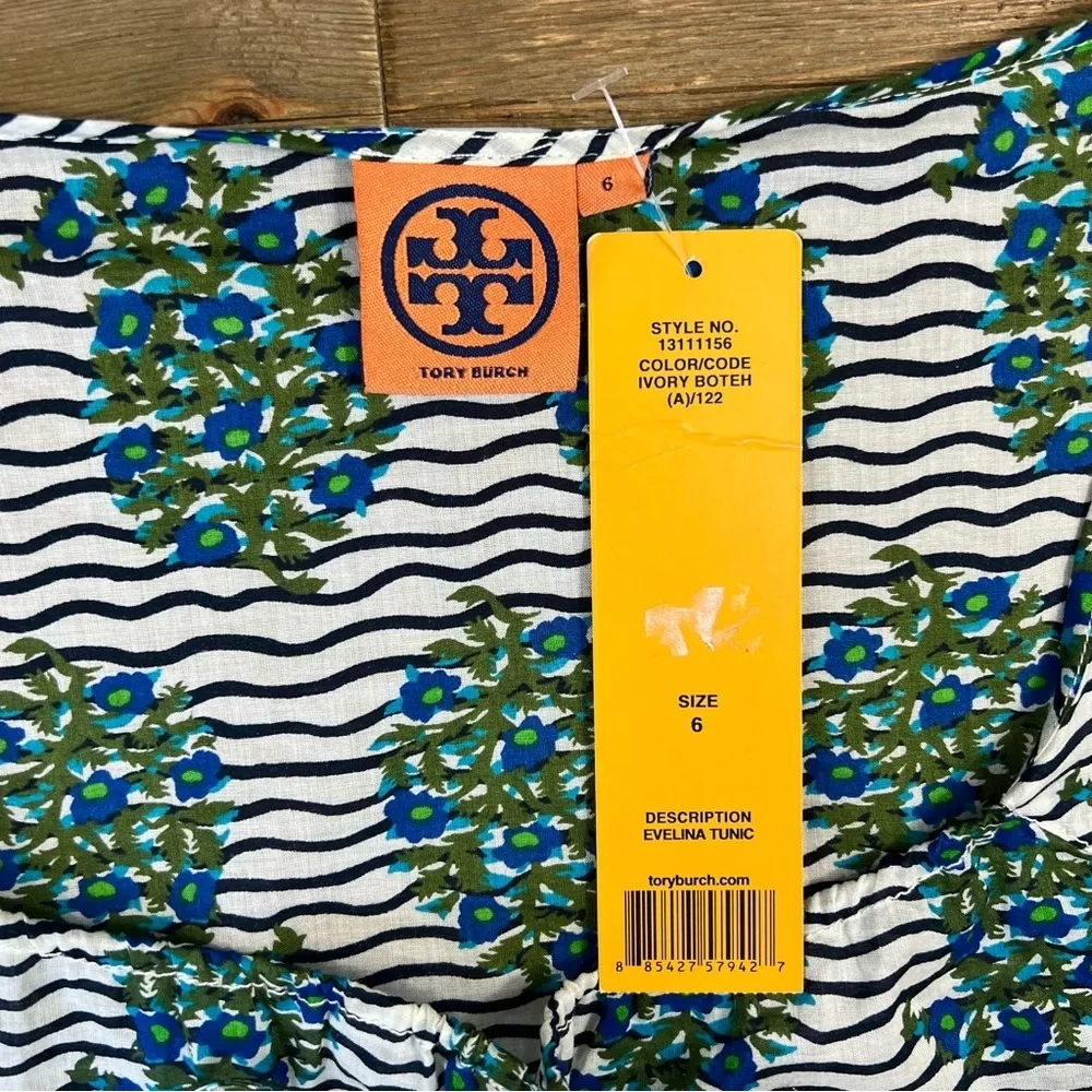 NWT Tory Burch Evelina Cotton Voile Tunic - Image 7