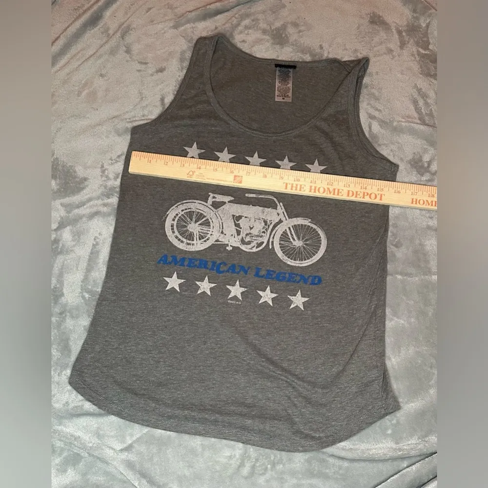 Harley Davidson American Legend Line Wolf Spokane WA Gray Womens Large Tank Size M - Image 3