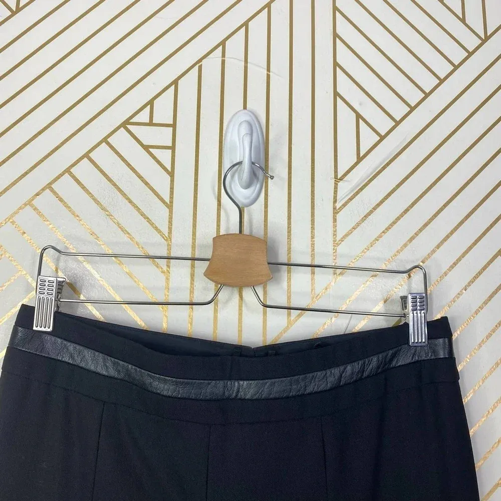 Bally Leather Accent Black Dress‎ Pants Size US 8 - Image 3