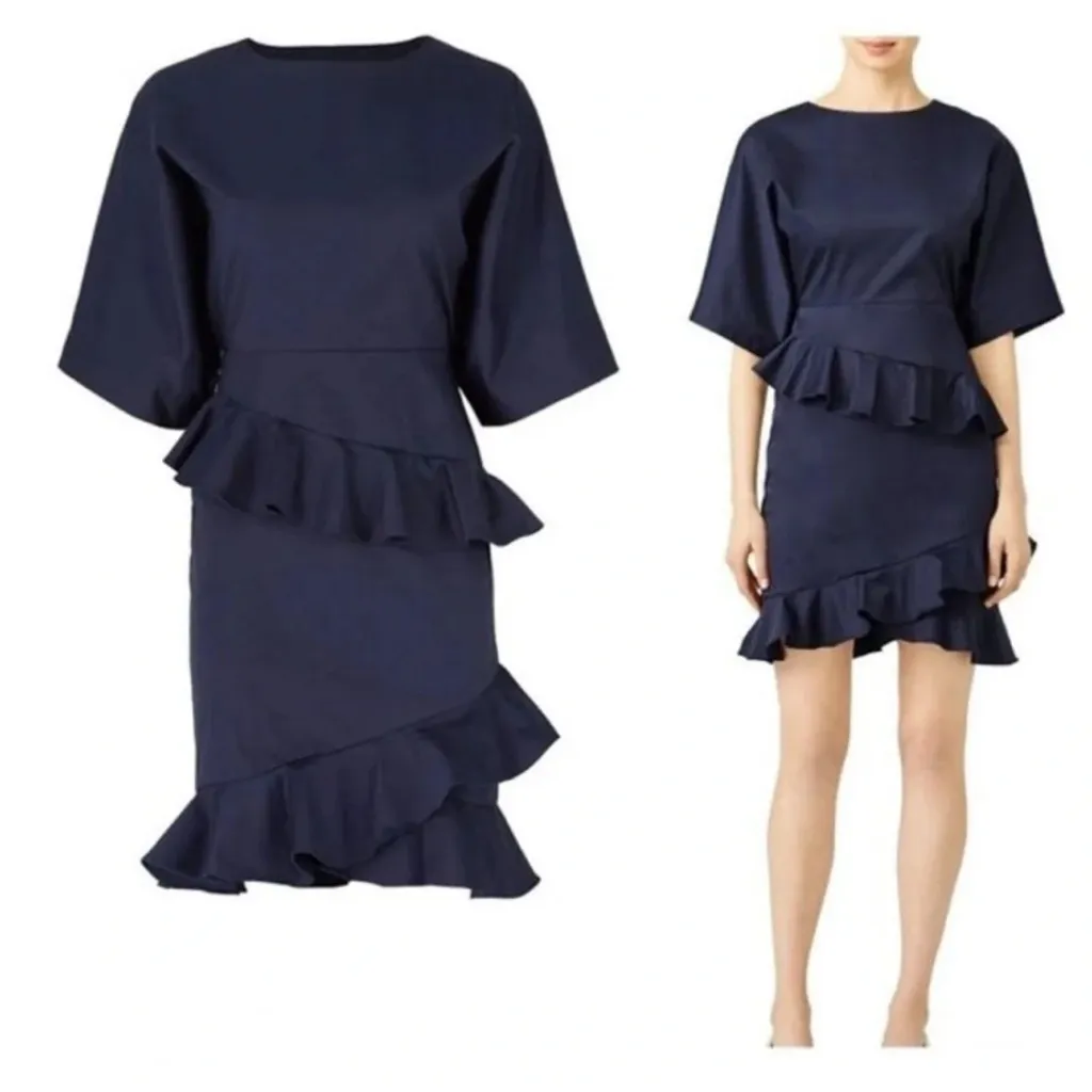 FAME & PARTNERS Amelia Dress Bateau neck mini dress dolman sleeve size 8 - Image 2