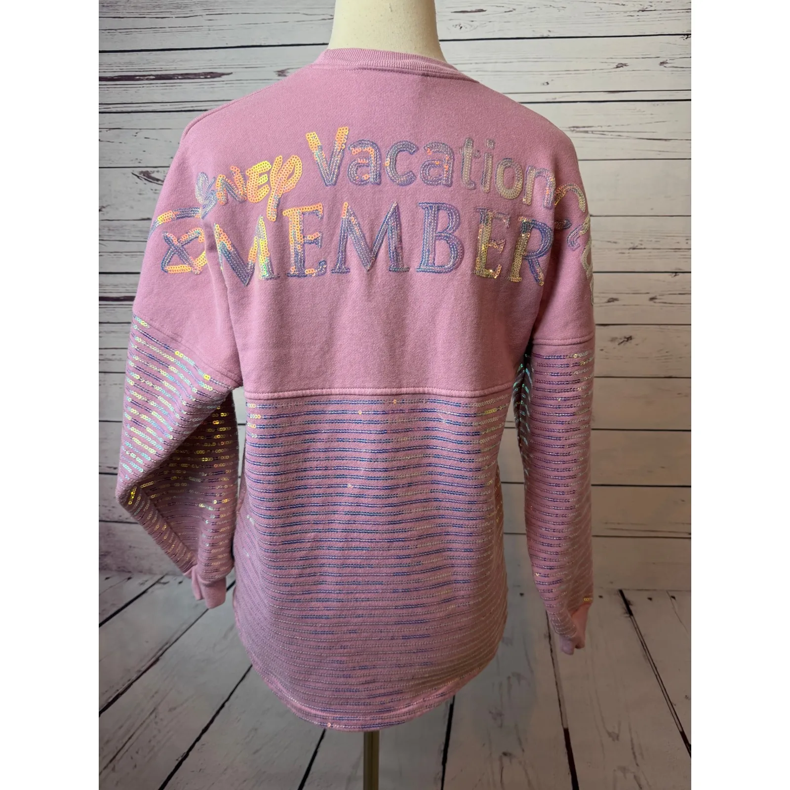 Disney Spirit Jersey XS Extra Small Vacation Sequins Mickey Mouse Sweatshirt - Image 2