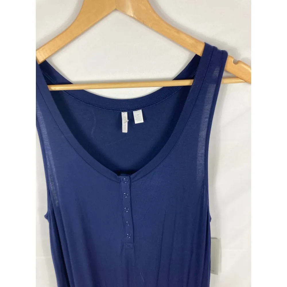 NWT Nordstrom Navy Blue Sleeveless Jumpsuit Size Medium - Image 2