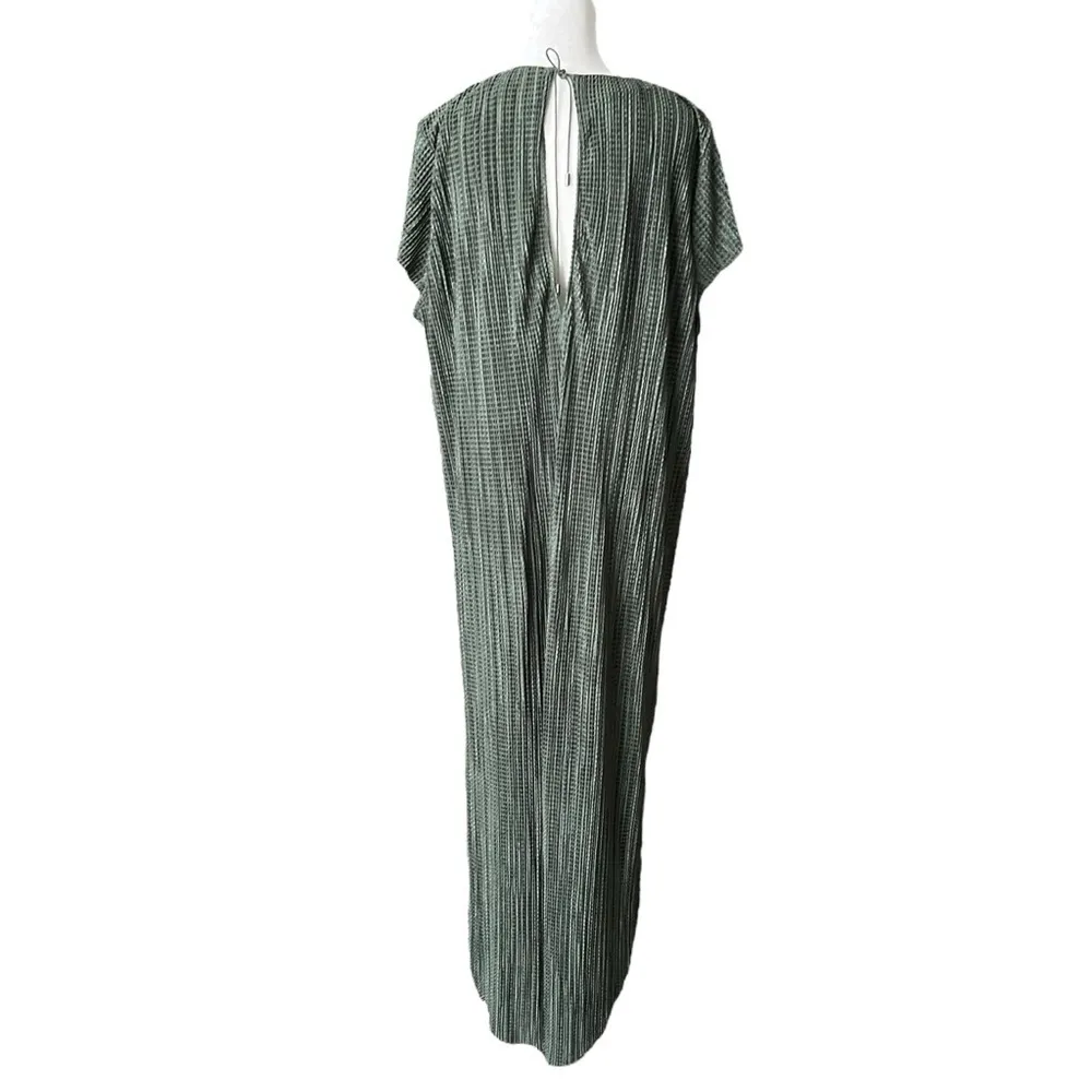 SABINA MUSAYEV Renaissance Midi Dress Green Size L - Image 5