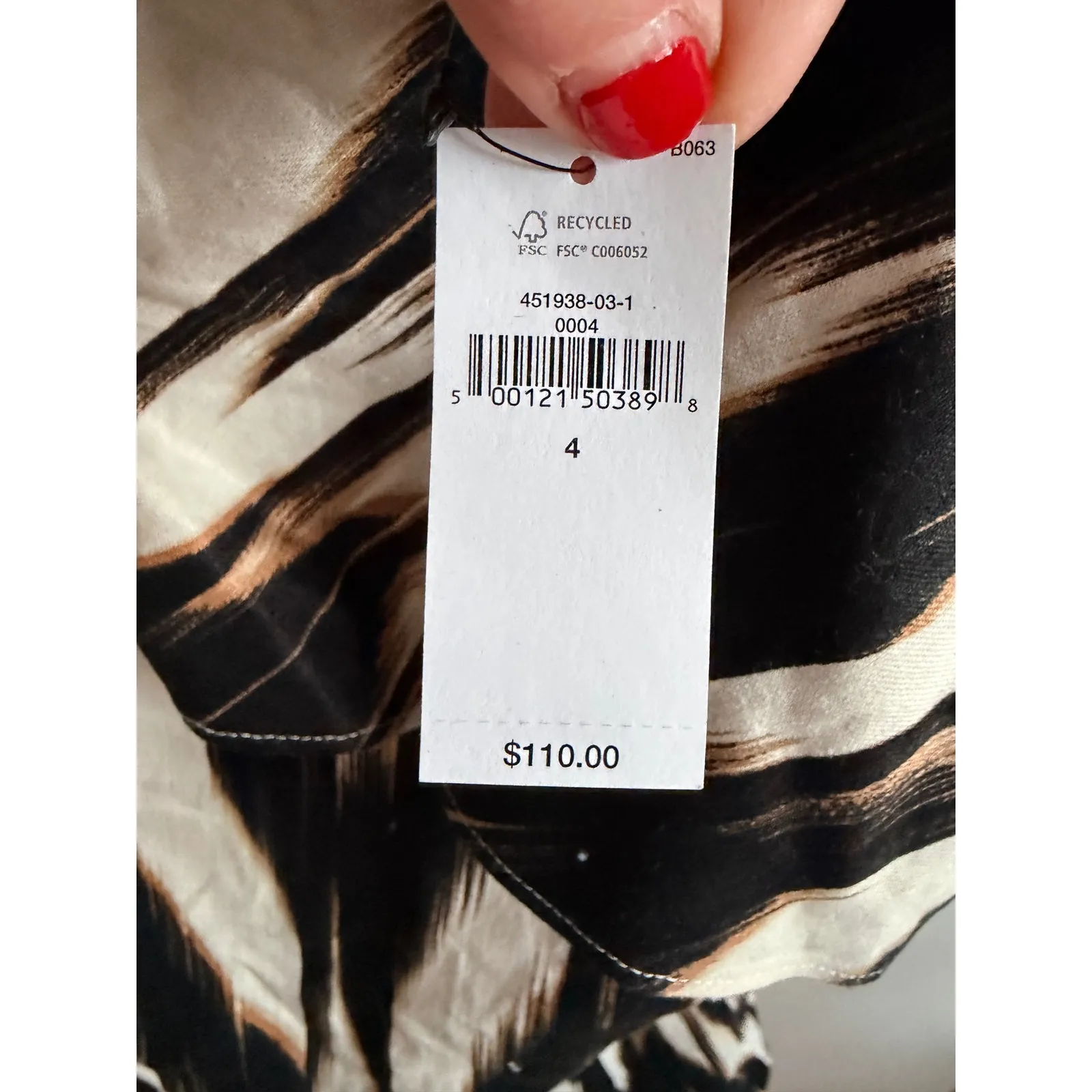 NWT Banana Republic Linen Blend Black White Ikat Print Tank Dress Size 4 - Image 11