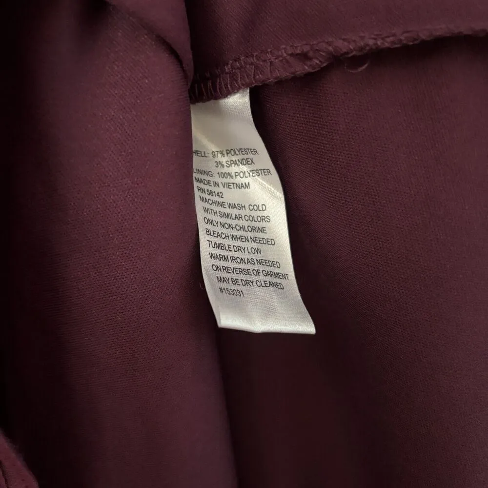 London Style Fit Flare Dress Women 18W Purple Stripe Stretch Cap Sleeve Cocktail - Image 8