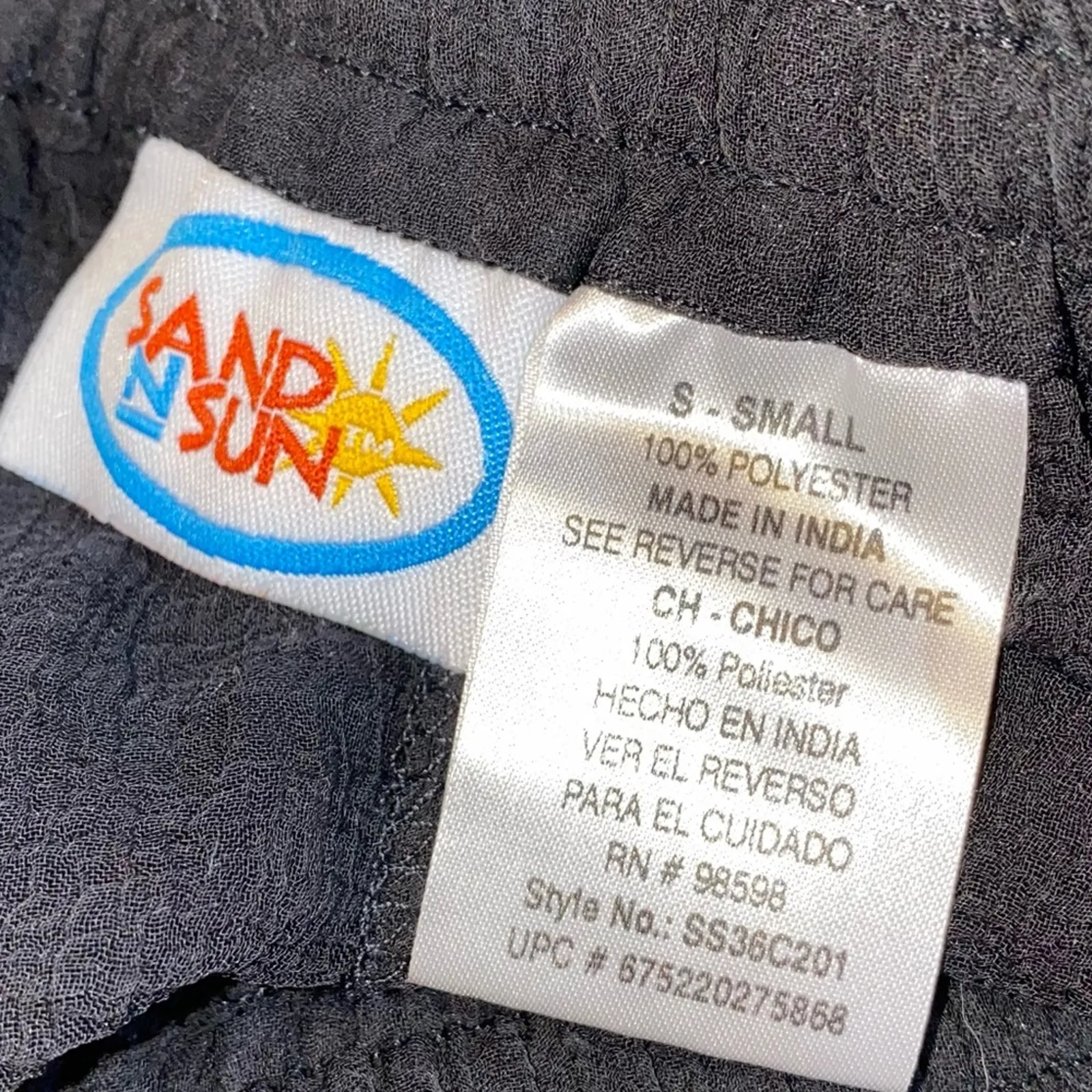 Sand N Sun Sheer Black Pants with Embroidered Designs Palazzo Swim Coverup - Image 6