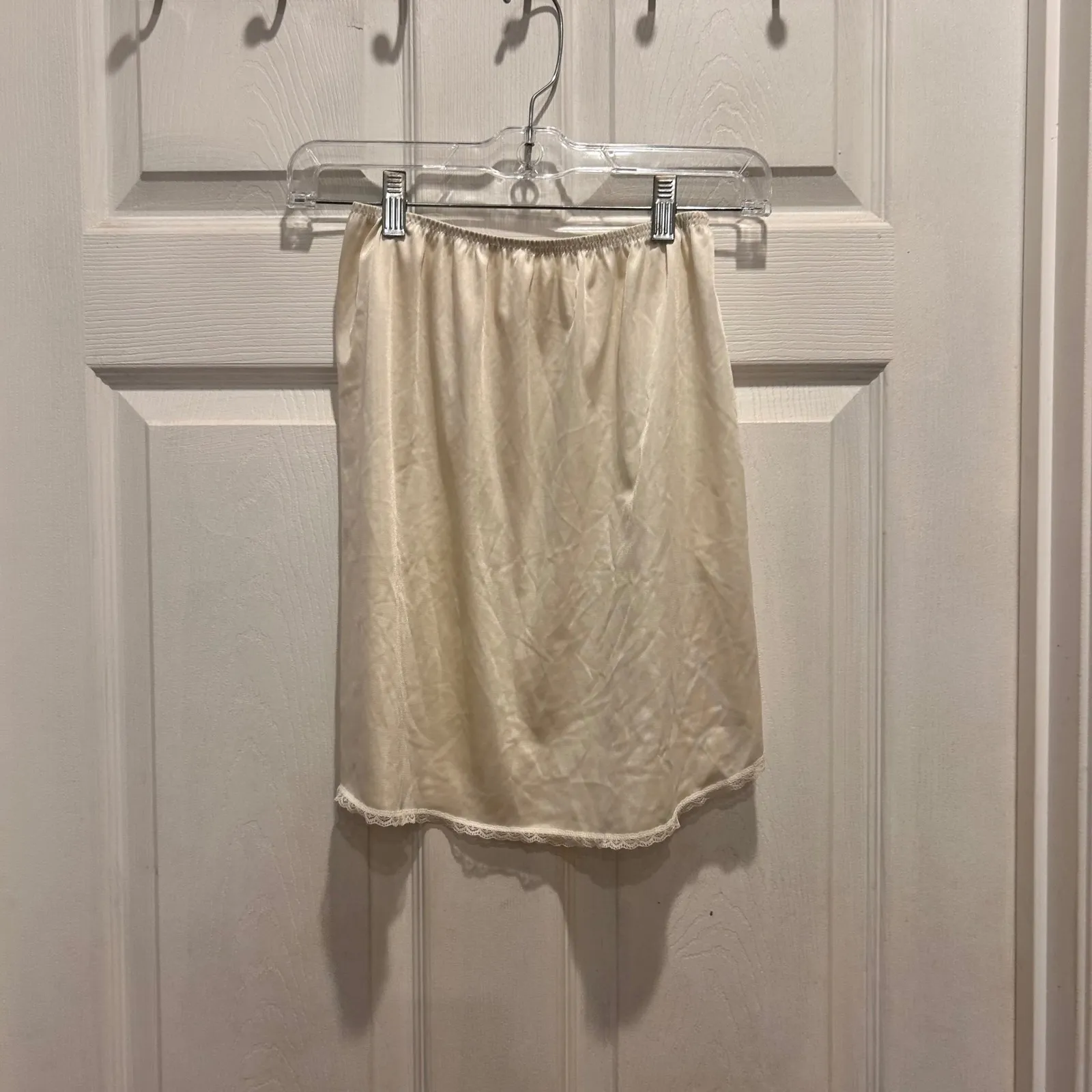 Vassarette Vtg Half Slip‎ Lace Trim Nylon Womens S/Ch/P 18" Style 11-122 USA - Image 4