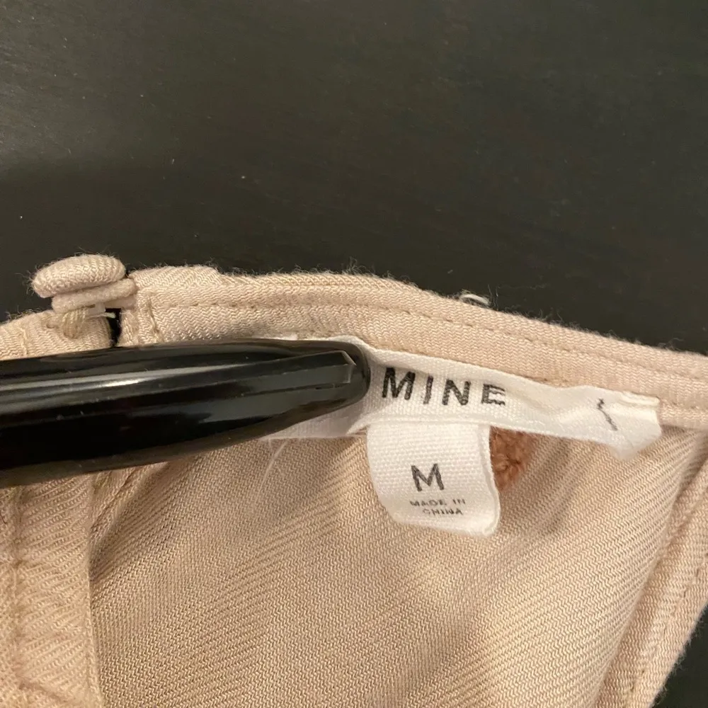 Anthropologie MINE Brand Textures Polka Dot Fuzzy Neutral Colored Tank Top - Image 2