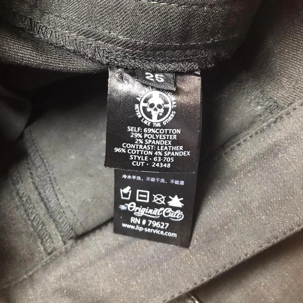 Lip Service Widow Black Real Leather Accent Skinny Pants 25 XS - Image 5