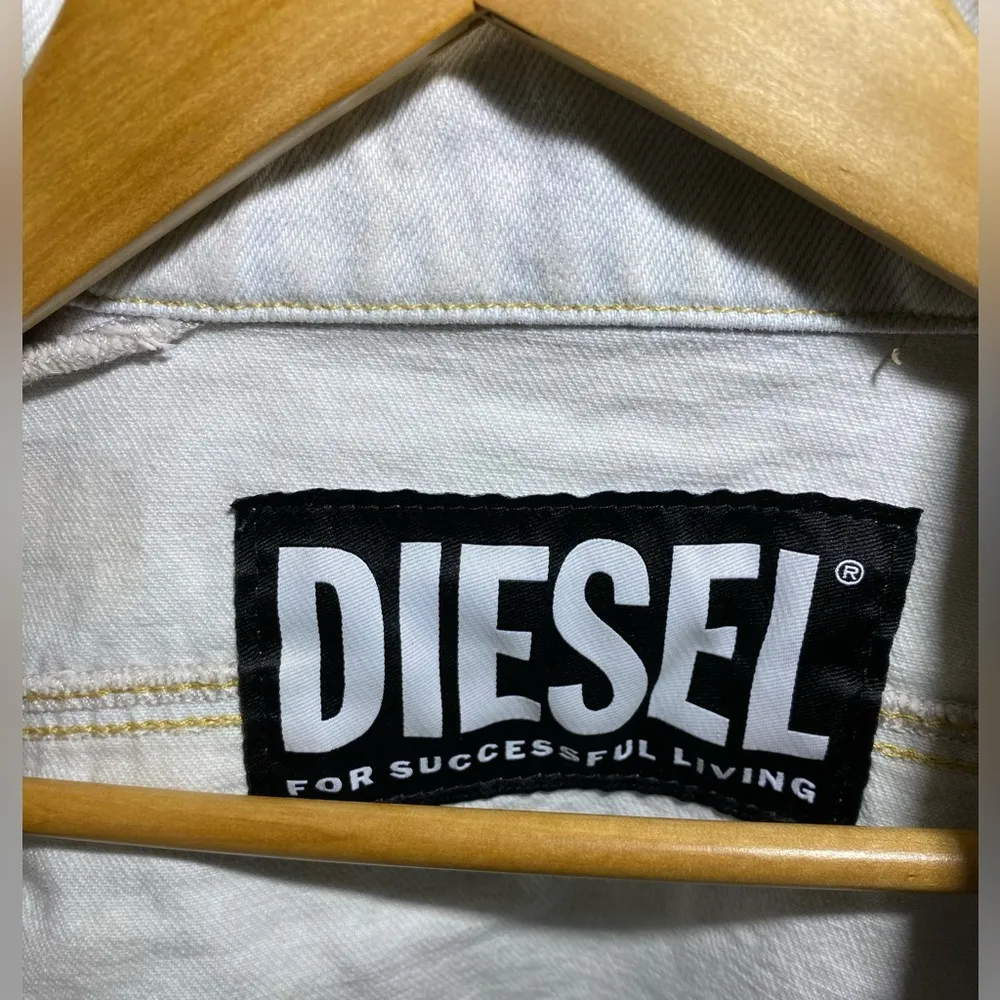 Diesel 100% Cotton‎ Light Blue Cropped Jean Jacket ( S ) - Image 2