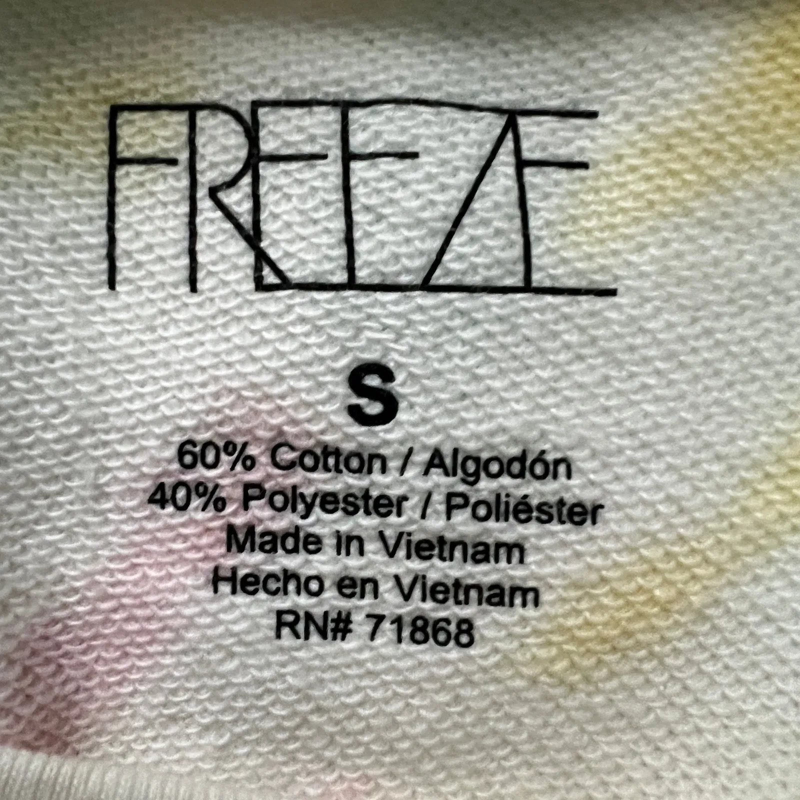 Freeze Tie Dye Sweatshirt Womens Small Lightweight Butterfly Nature Forest Fairy Pink - Image 7