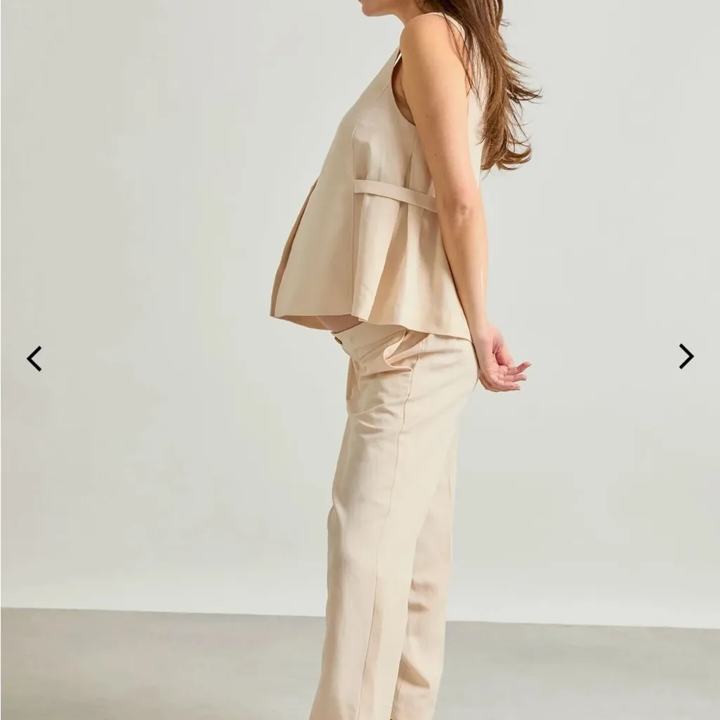 HATCH Nadia Vest in Ivory Size L - Image 5