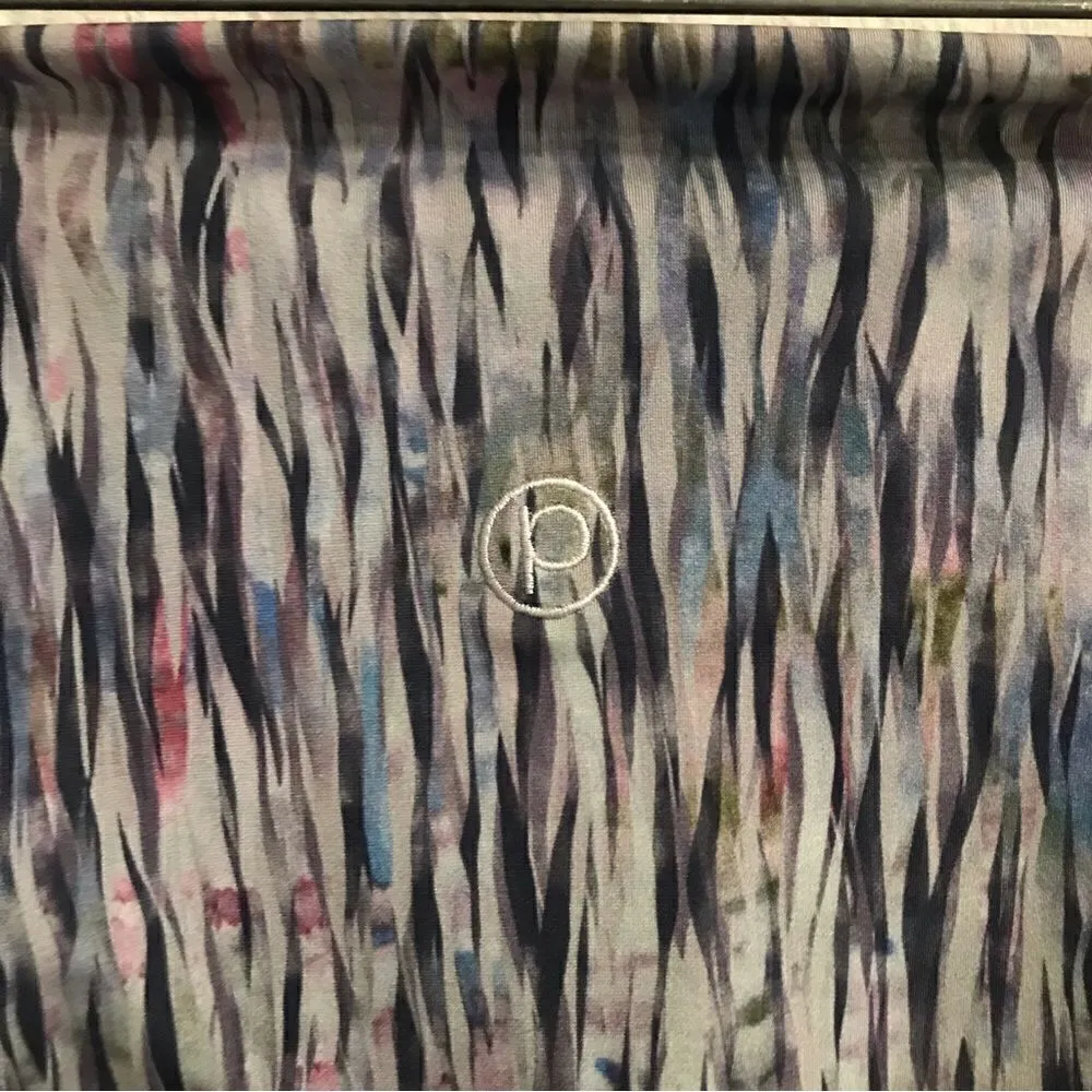 Emily Hsu Designs X Pure Barre hi rise watercolor print fitness workout leggings Purple Size M - Image 6