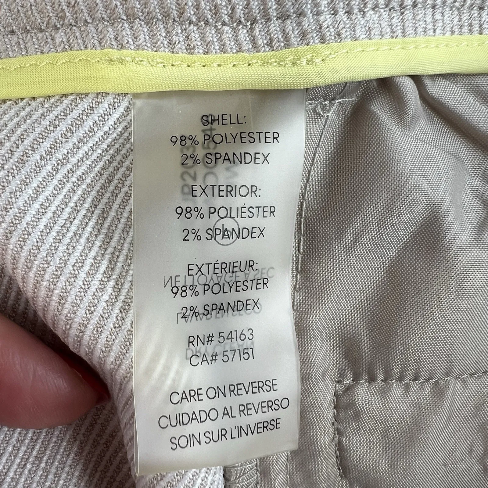 Calvin Klein Plus 18W Twill Slim Casual Trouser Pants Women’s Beige Career Work - Image 9