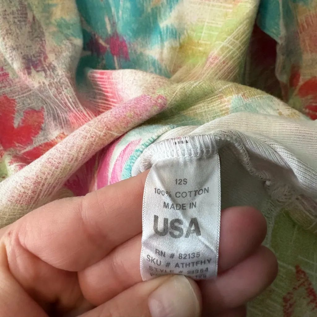 FRESH PRODUCE XXL ✨ plus size Floral Multicolor V-Neck Women's Top good cond - Image 4