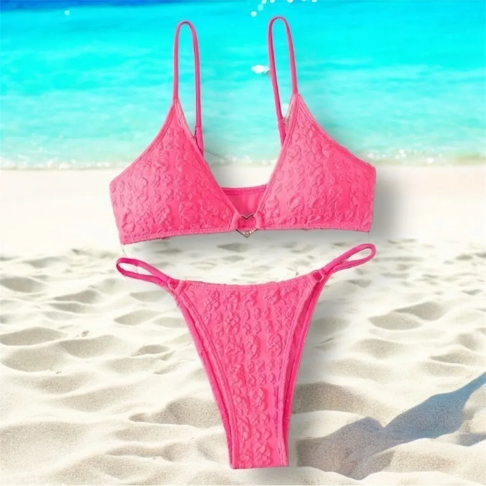 Super Sexy Pink Textured Bikini Set​​​​​​​​​ ✨ - Image 2